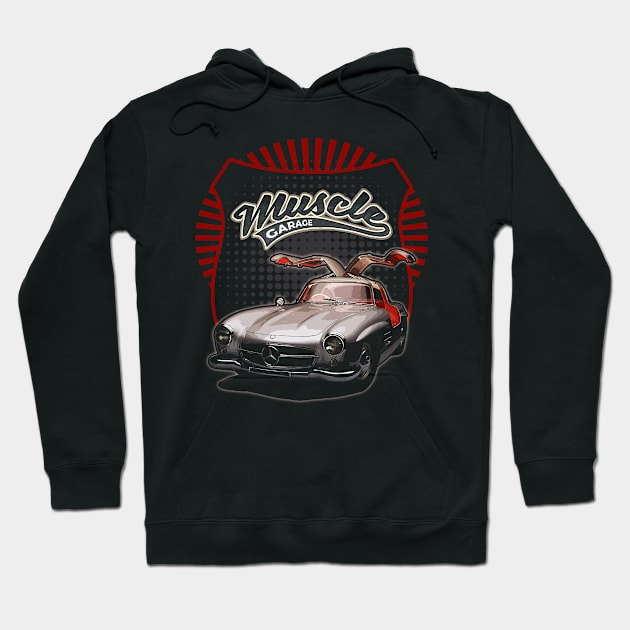 Mercedes 300SL Gullwing 1954 car muscle Hoodie by JocelynnBaxter